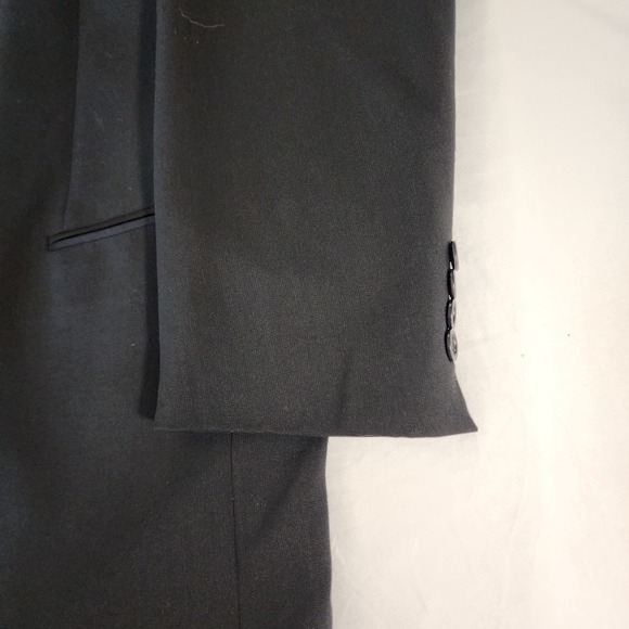 Hugo Boss Made In Turkey 100% Virgin Wool Black Suit Coat 46 L - Picture 2 of 11